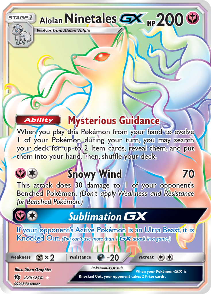 Alolan Ninetales GX (225/214) [Sun & Moon: Lost Thunder] | Chromatic Games