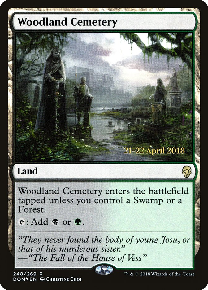 Woodland Cemetery [Dominaria Prerelease Promos] | Chromatic Games