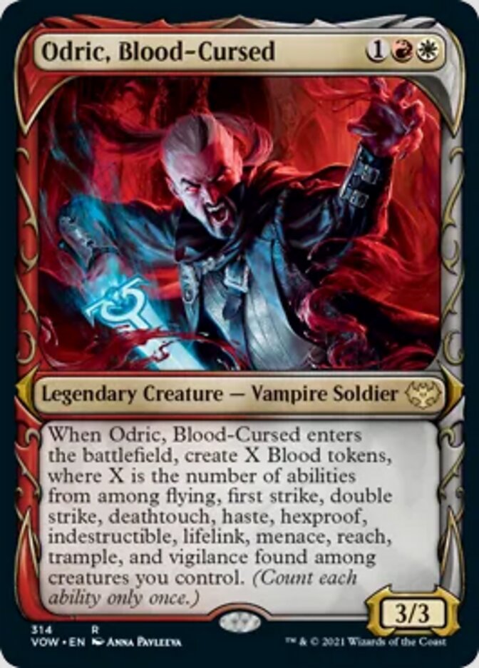 Odric, Blood-Cursed (Showcase Fang Frame) [Innistrad: Crimson Vow] | Chromatic Games