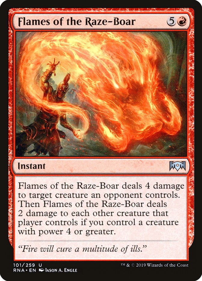 Flames of the Raze-Boar [Ravnica Allegiance] | Chromatic Games