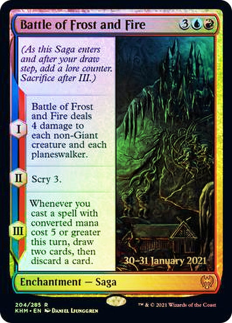 Battle of Frost and Fire [Kaldheim Prerelease Promos] | Chromatic Games