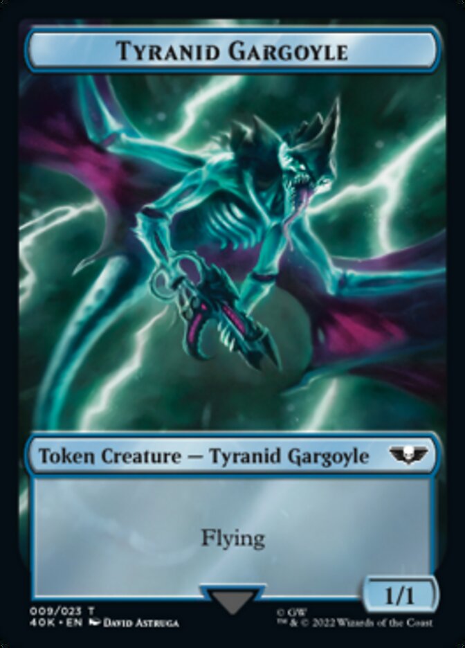 Tyranid (017) // Tyranid Gargoyle Double-Sided Token (Surge Foil) [Warhammer 40,000 Tokens] | Chromatic Games