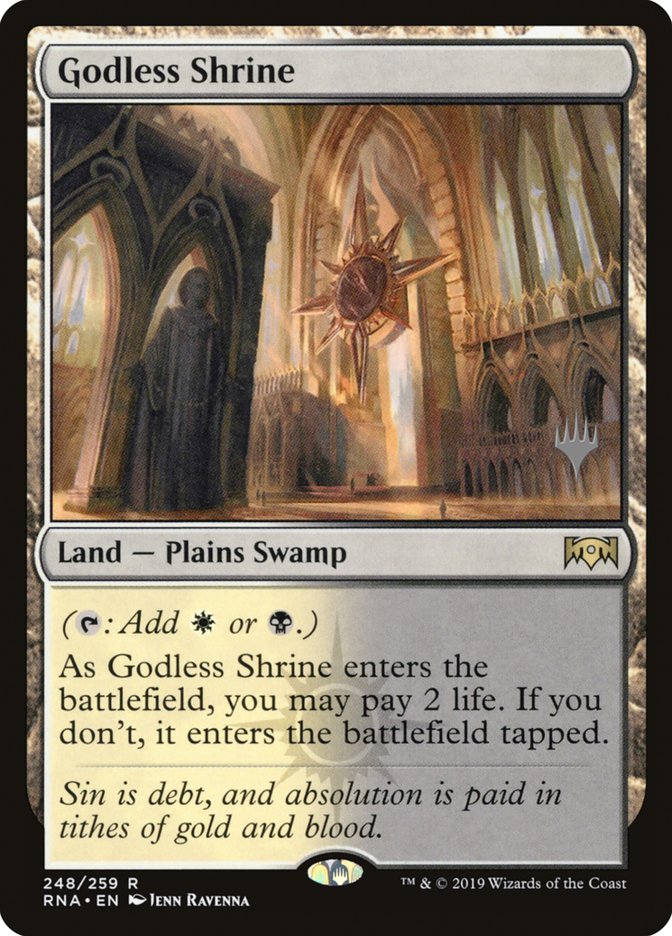 Godless Shrine (Promo Pack) [Ravnica Allegiance Promos] | Chromatic Games