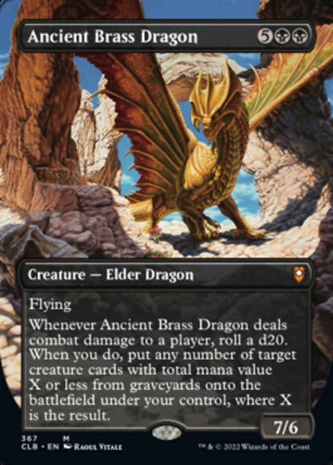 Ancient Brass Dragon (Borderless Alternate Art) [Commander Legends: Battle for Baldur's Gate] | Chromatic Games