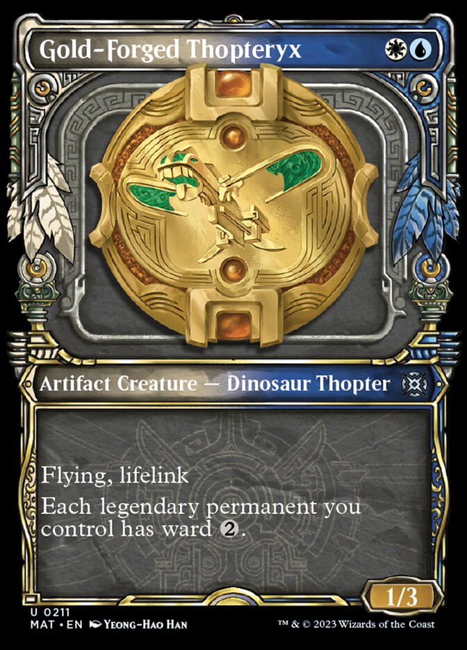 Gold-Forged Thopteryx (Showcase Halo Foil) [March of the Machine: The Aftermath] | Chromatic Games