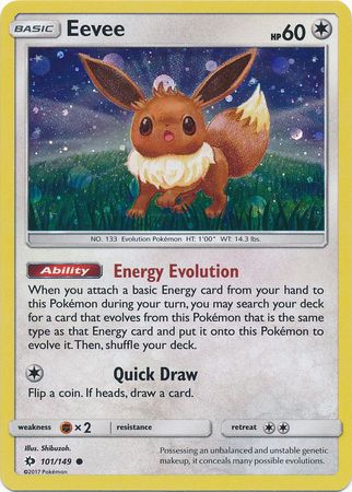 Eevee (101/149) (Cosmos Holo) [Sun & Moon: Base Set] | Chromatic Games