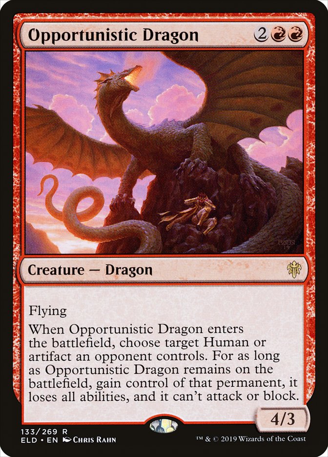 Opportunistic Dragon [Throne of Eldraine] | Chromatic Games