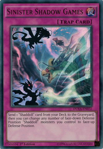 Sinister Shadow Games [DUEA-EN072] Ultra Rare | Chromatic Games