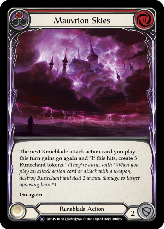 Mauvrion Skies (Red) [U-CRU145] (Crucible of War Unlimited)  Unlimited Rainbow Foil | Chromatic Games