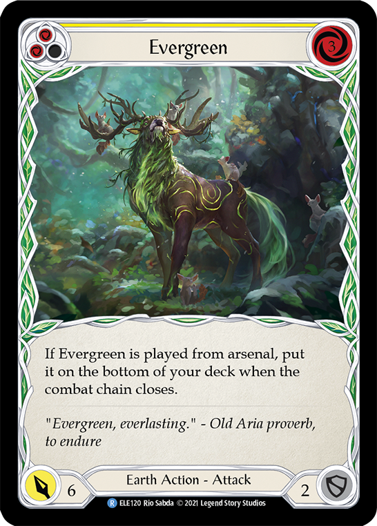 Evergreen (Yellow) [ELE120] (Tales of Aria)  1st Edition Rainbow Foil | Chromatic Games