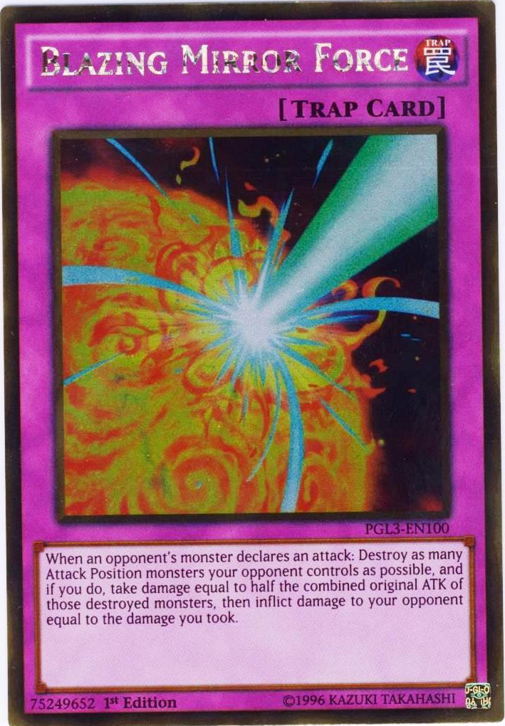 Blazing Mirror Force [PGL3-EN100] Gold Rare | Chromatic Games