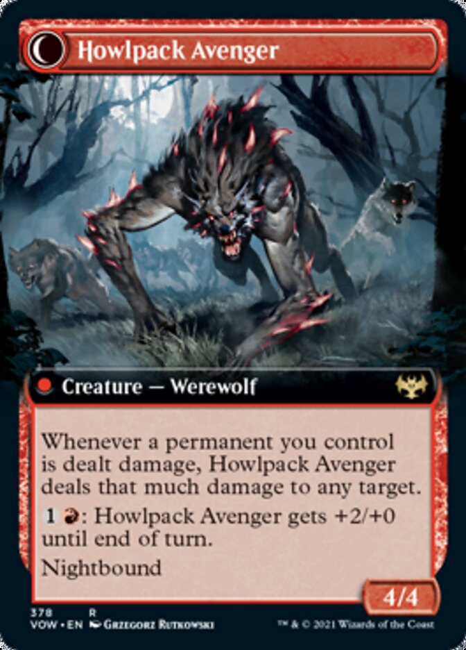 Ill-Tempered Loner // Howlpack Avenger (Extended Art) [Innistrad: Crimson Vow] | Chromatic Games