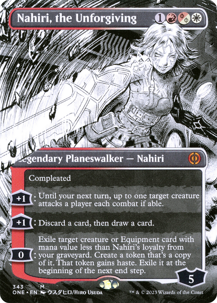 Nahiri, the Unforgiving (Borderless Manga) [Phyrexia: All Will Be One] | Chromatic Games