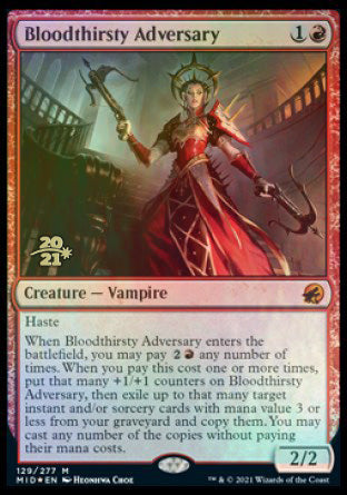 Bloodthirsty Adversary [Innistrad: Midnight Hunt Prerelease Promos] | Chromatic Games