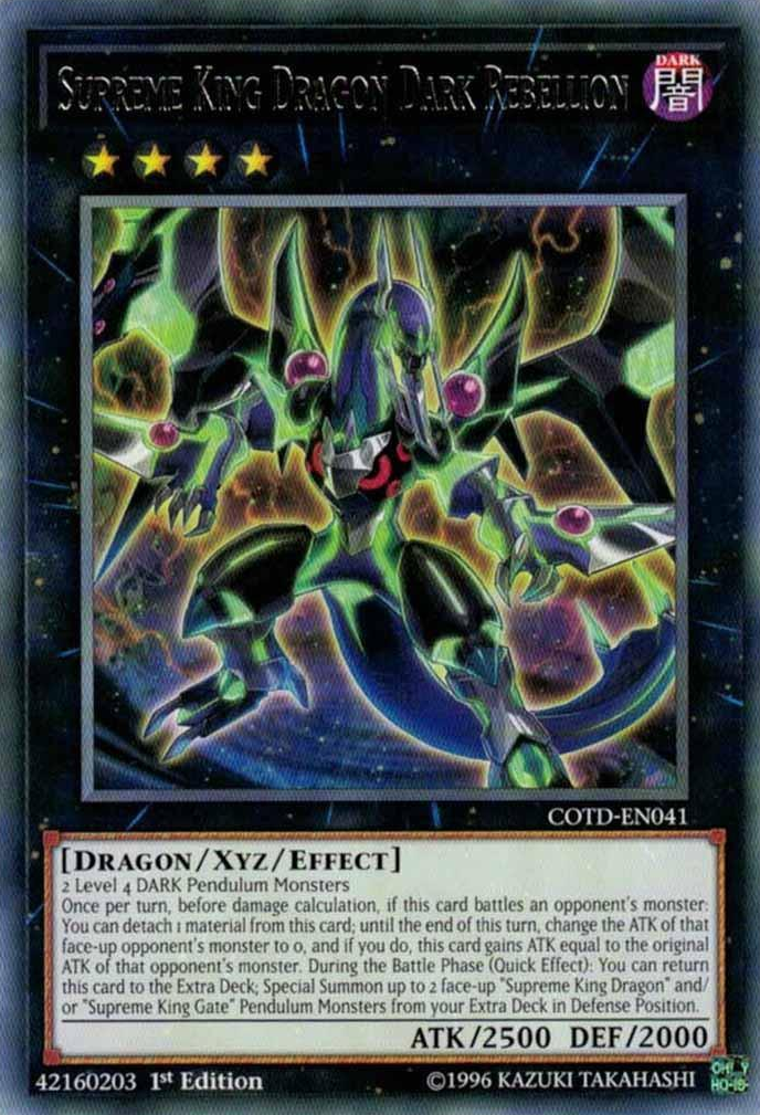 Supreme King Dragon Dark Rebellion [COTD-EN041] Rare | Chromatic Games