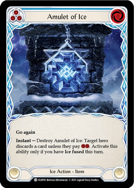 Amulet of Ice (Blue) [OLD018] (Tales of Aria Oldhim Blitz Deck)  1st Edition Normal | Chromatic Games