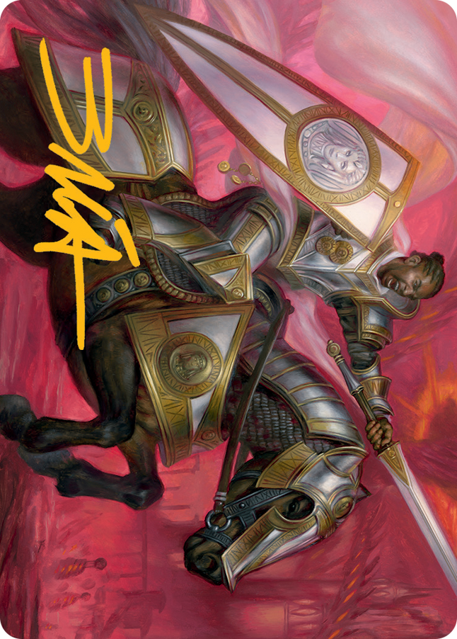 Sigiled Sentinel Art Card (Gold-Stamped Signature) [March of the Machine Art Series] | Chromatic Games