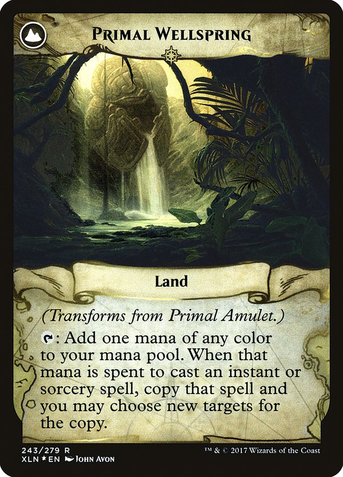 Primal Amulet // Primal Wellspring [Ixalan Prerelease Promos] | Chromatic Games