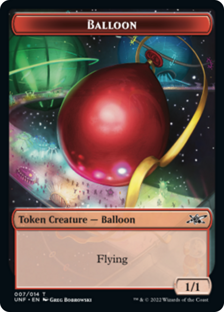 Cat // Balloon Double-Sided Token [Unfinity Tokens] | Chromatic Games