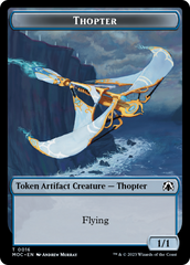 Thopter // Gold Double-Sided Token [March of the Machine Commander Tokens] | Chromatic Games