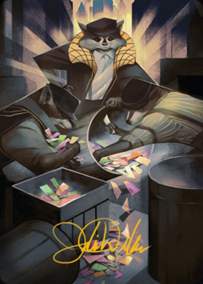 Masked Bandits Art Card (Gold-Stamped Signature) [Streets of New Capenna Art Series] | Chromatic Games