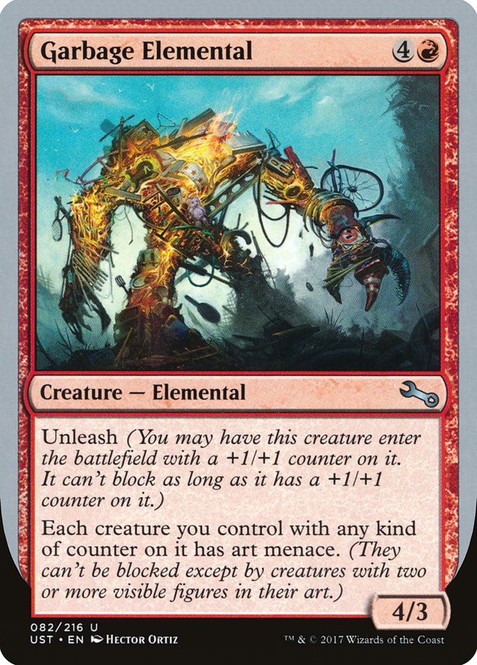 Garbage Elemental (4/3 Creature) [Unstable] | Chromatic Games