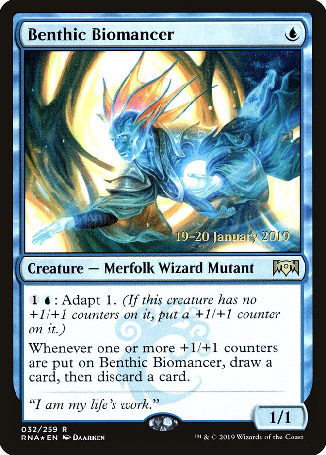 Benthic Biomancer [Ravnica Allegiance Prerelease Promos] | Chromatic Games