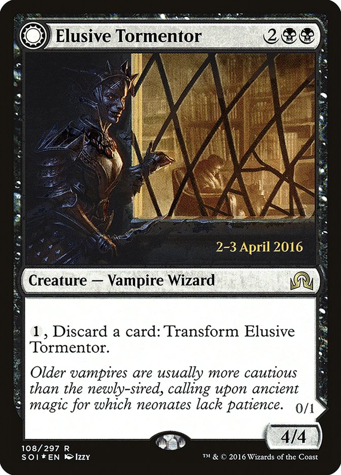 Elusive Tormentor // Insidious Mist [Shadows over Innistrad Prerelease Promos] | Chromatic Games