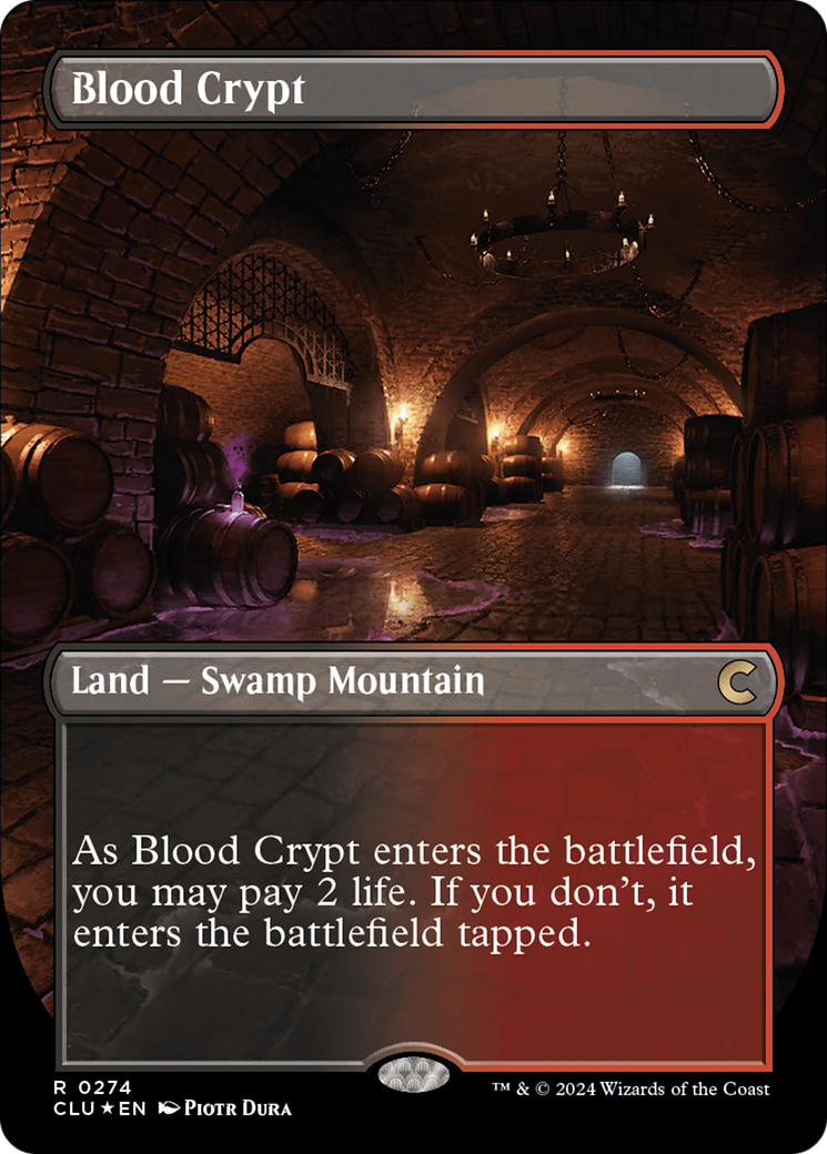 Blood Crypt (Borderless) [Ravnica: Clue Edition] | Chromatic Games