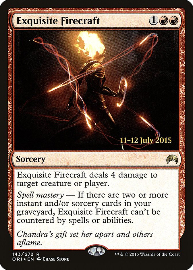 Exquisite Firecraft [Magic Origins Prerelease Promos] | Chromatic Games