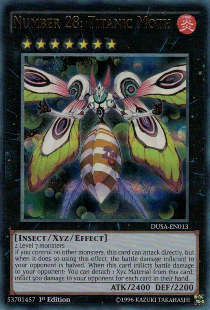 Number 28: Titanic Moth [DUSA-EN013] Ultra Rare | Chromatic Games