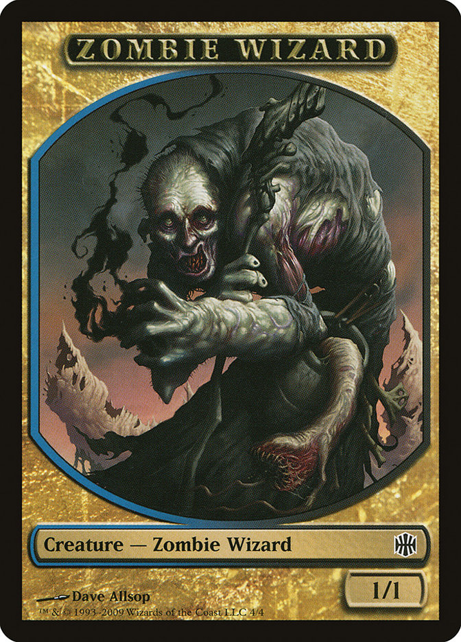 Zombie Wizard Token [Alara Reborn Tokens] | Chromatic Games