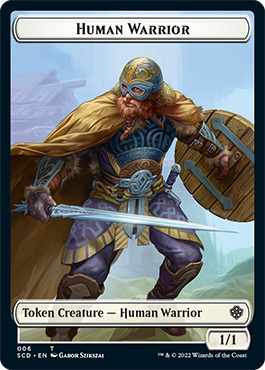 Insect // Human Warrior Double-Sided Token [Starter Commander Decks] | Chromatic Games