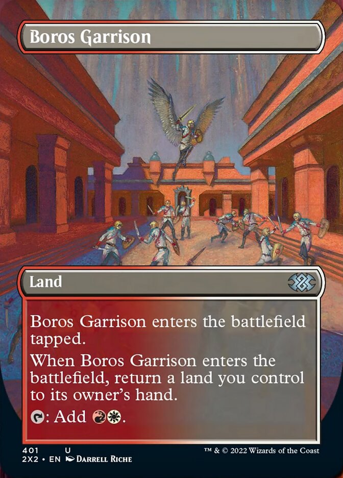 Boros Garrison (Borderless Alternate Art) [Double Masters 2022] | Chromatic Games