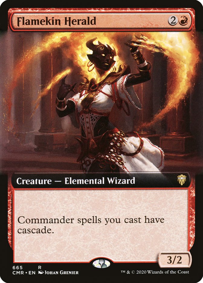 Flamekin Herald (Extended Art) [Commander Legends] | Chromatic Games