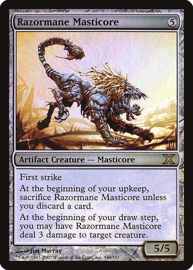 Razormane Masticore (Premium Foil) [Tenth Edition] | Chromatic Games