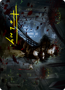Falkenrath Forebear Art Card (Gold-Stamped Signature) [Innistrad: Crimson Vow Art Series] | Chromatic Games