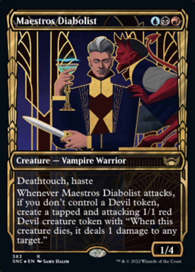 Maestros Diabolist (Showcase Golden Age Gilded Foil) [Streets of New Capenna] | Chromatic Games