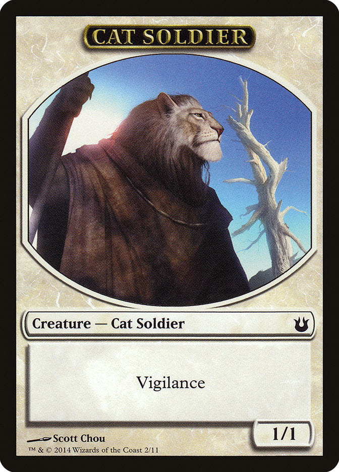 Cat Soldier Token [Born of the Gods Tokens] | Chromatic Games