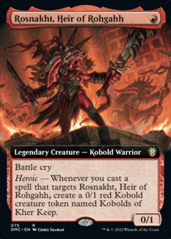 Rosnakht, Heir of Rohgahh (Extended Art) [Dominaria United Commander] | Chromatic Games