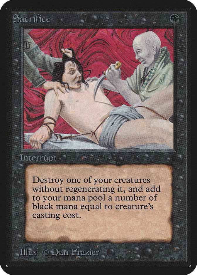 Sacrifice [Alpha Edition] | Chromatic Games