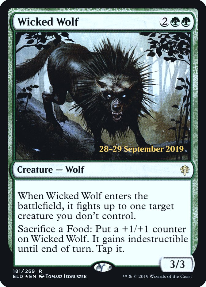 Wicked Wolf [Throne of Eldraine Prerelease Promos] | Chromatic Games