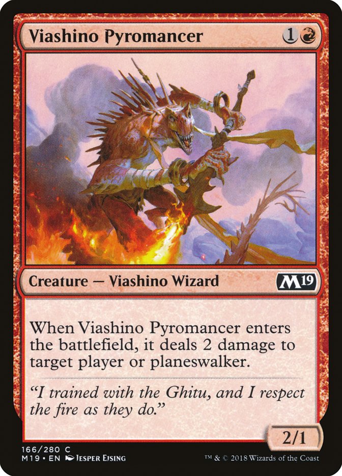 Viashino Pyromancer [Core Set 2019] | Chromatic Games