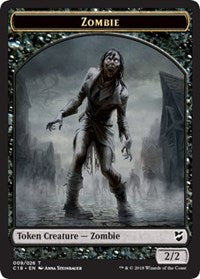 Zombie // Shapeshifter Double-Sided Token [Commander 2018 Tokens] | Chromatic Games