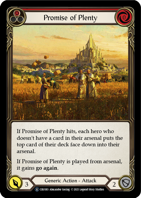 Promise of Plenty (Red) [U-CRU183] (Crucible of War Unlimited)  Unlimited Normal | Chromatic Games