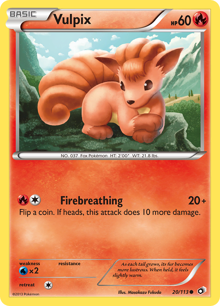 Vulpix (20/113) [Black & White: Legendary Treasures] | Chromatic Games