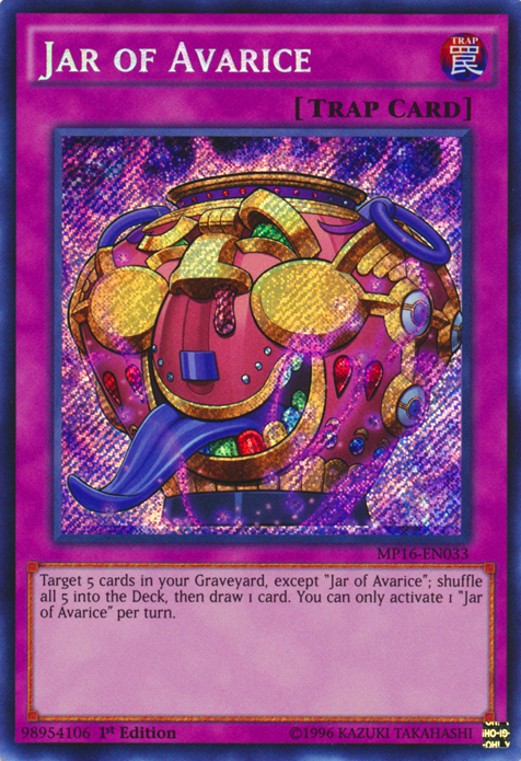 Jar of Avarice [MP16-EN033] Secret Rare | Chromatic Games