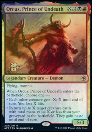 Orcus, Prince of Undeath [Dungeons & Dragons: Adventures in the Forgotten Realms Prerelease Promos] | Chromatic Games