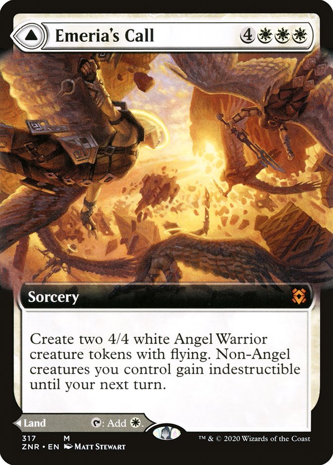 Emeria's Call // Emeria, Shattered Skyclave (Extended Art) [Zendikar Rising] | Chromatic Games