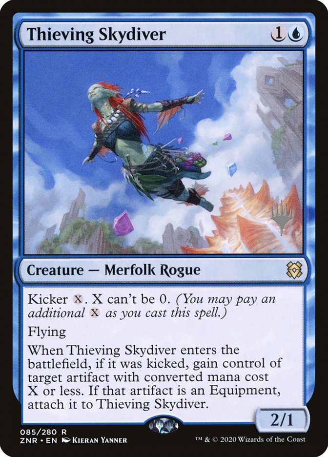 Thieving Skydiver (Promo Pack) [Zendikar Rising Promos] | Chromatic Games